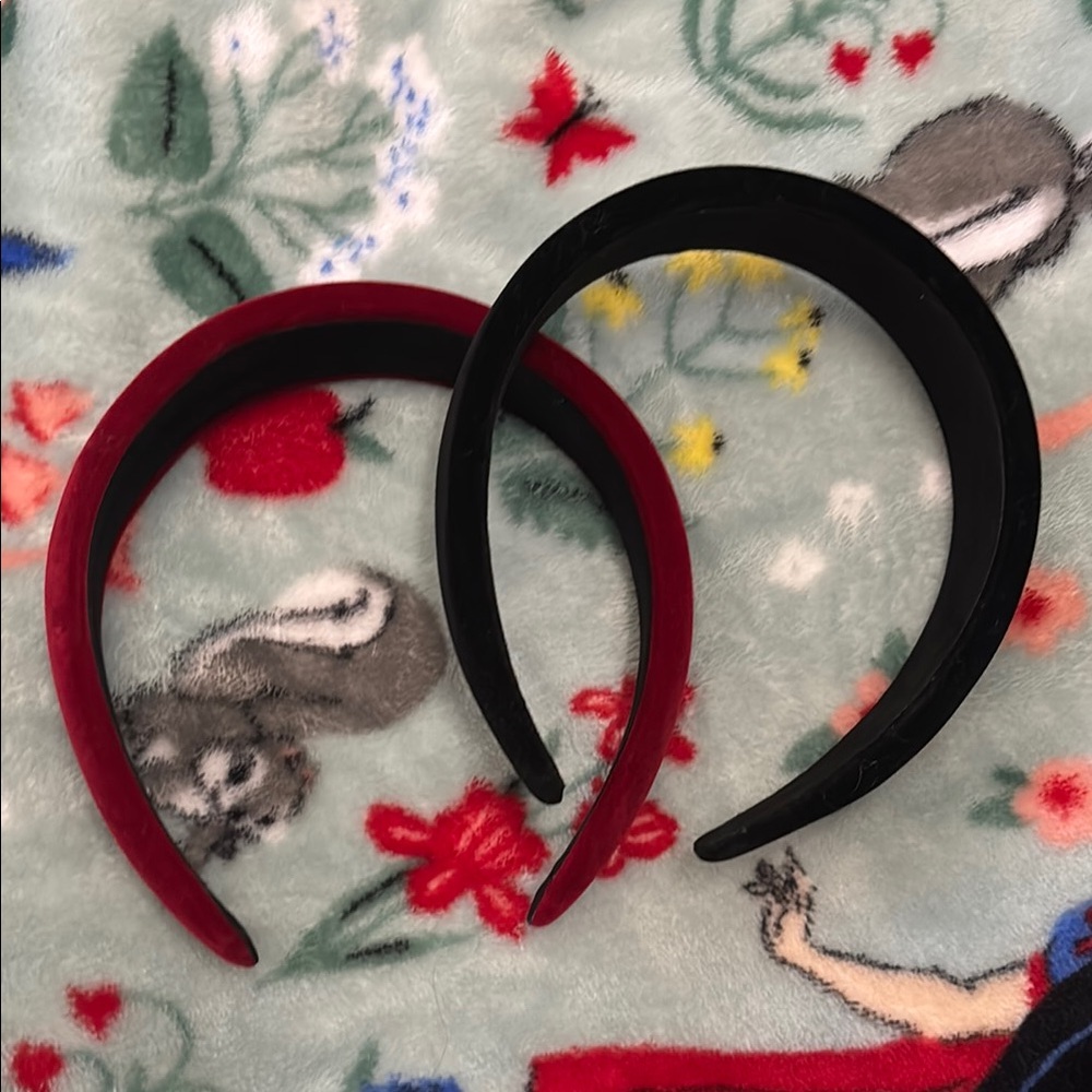 Red and Black Headband Set